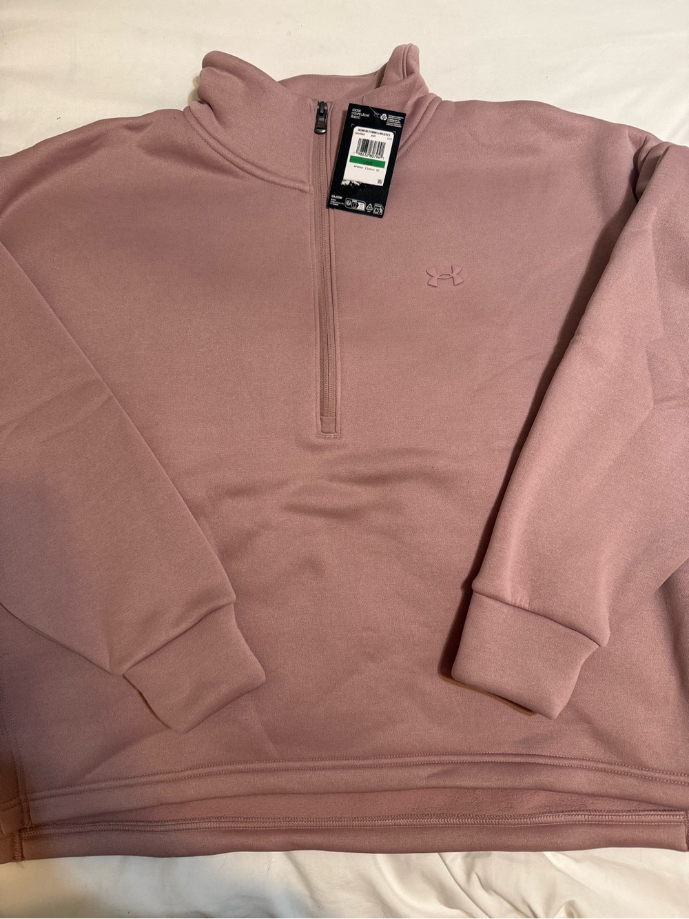 Under Armour Ladie’s Mauve Half-Zip Pullover Sweater
